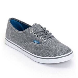 VANS GRAY HERRINGBONE SNEAKERS WOMEN’S SIZE 6